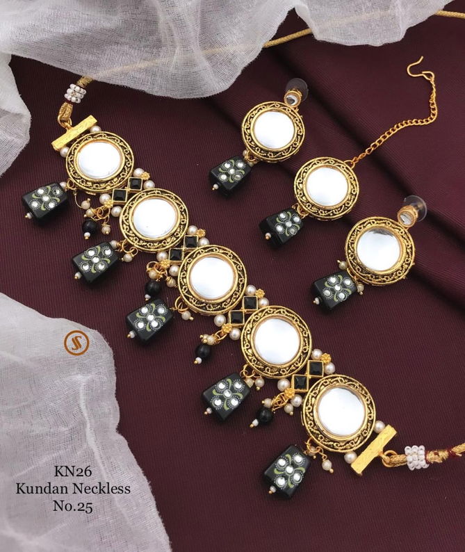 KN26 Kundan Necklace Designer Kundan Set Wholesale Price In Surat
